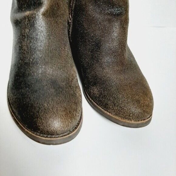 REEF Adora Studded Brown Leather Ankle Boots Sz 7 - Picture 6 of 12